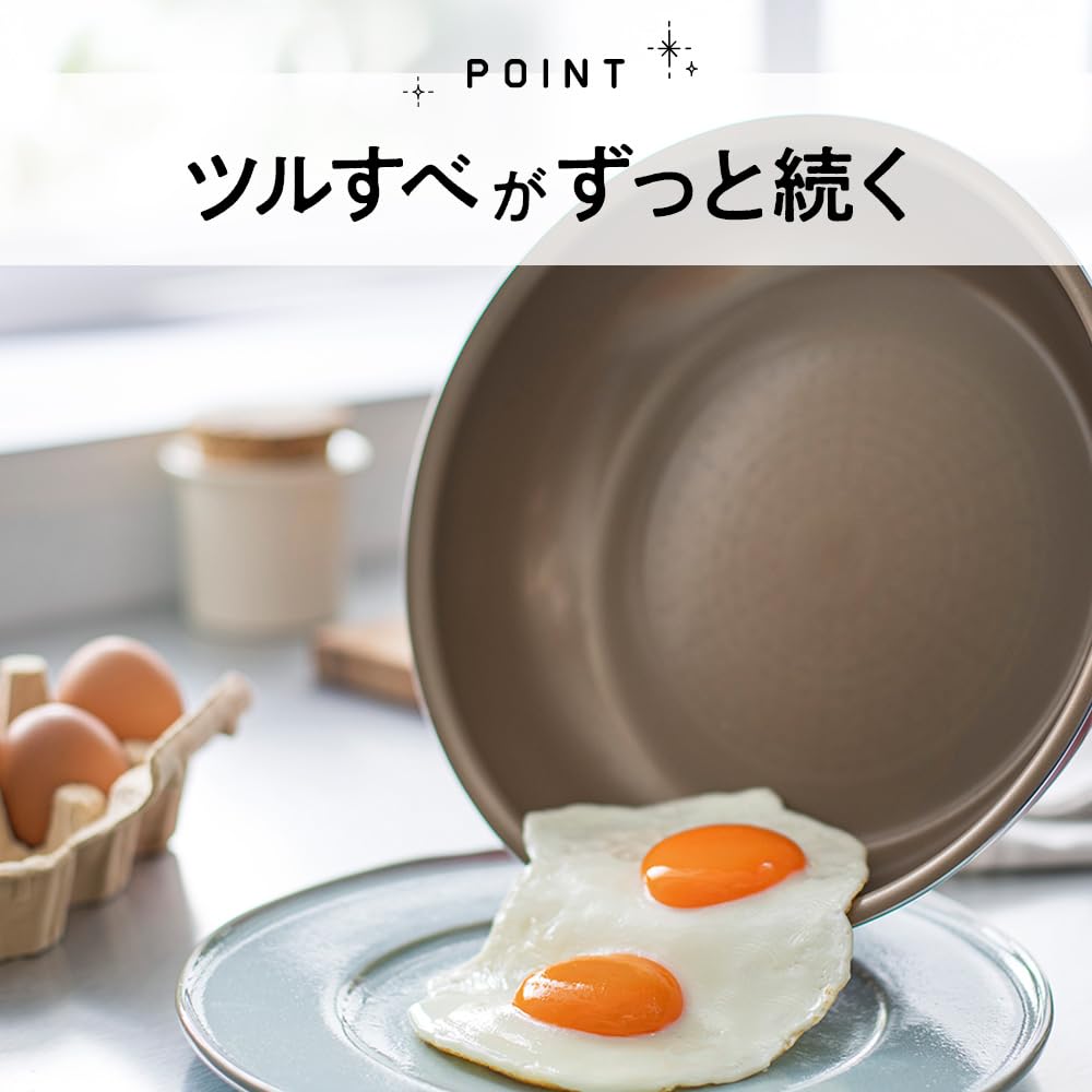 Limited Edition Evercook Frying Gas Stovetop Gray with Floral Doshisha Pan, 26cm, Only, Lightweight, Non-Stick, PFOA/PFOS Free, Print, 500-Day