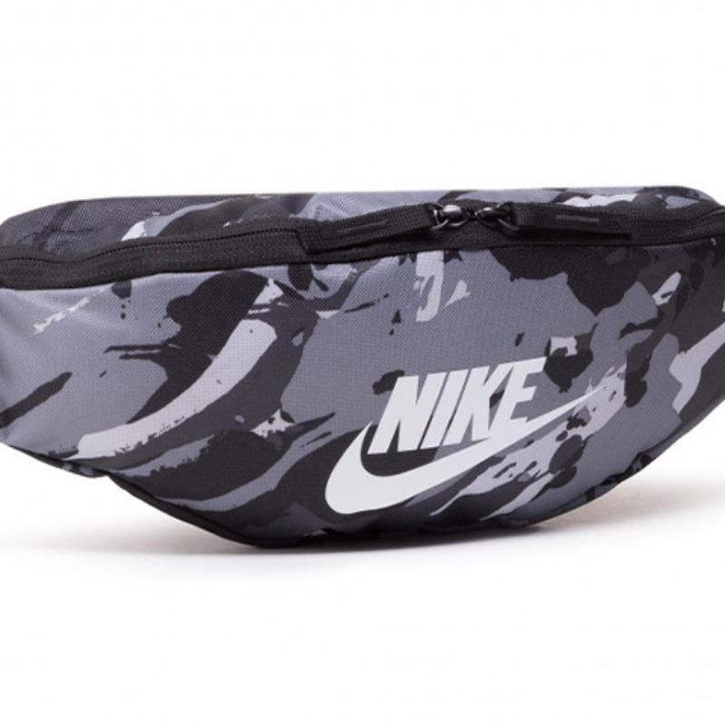 Nike Heritage Polyester Sling Bag Crossbody Bag Fanny Pack Regular Unisex Gray Camouflage Casual CU9276-010