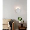 Modern Wall Mount Lamp , Flat Round Simple Outdoor Wall Sconce Small Embedded Black White Wall Light Matte Die-cast Aluminum Waterproof Wall Lamp