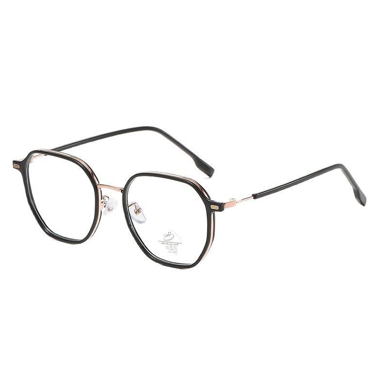 Anti-blue myopia glasses frame for women can be matched with degree plain face large frame small glasses metal frame TQ frame
