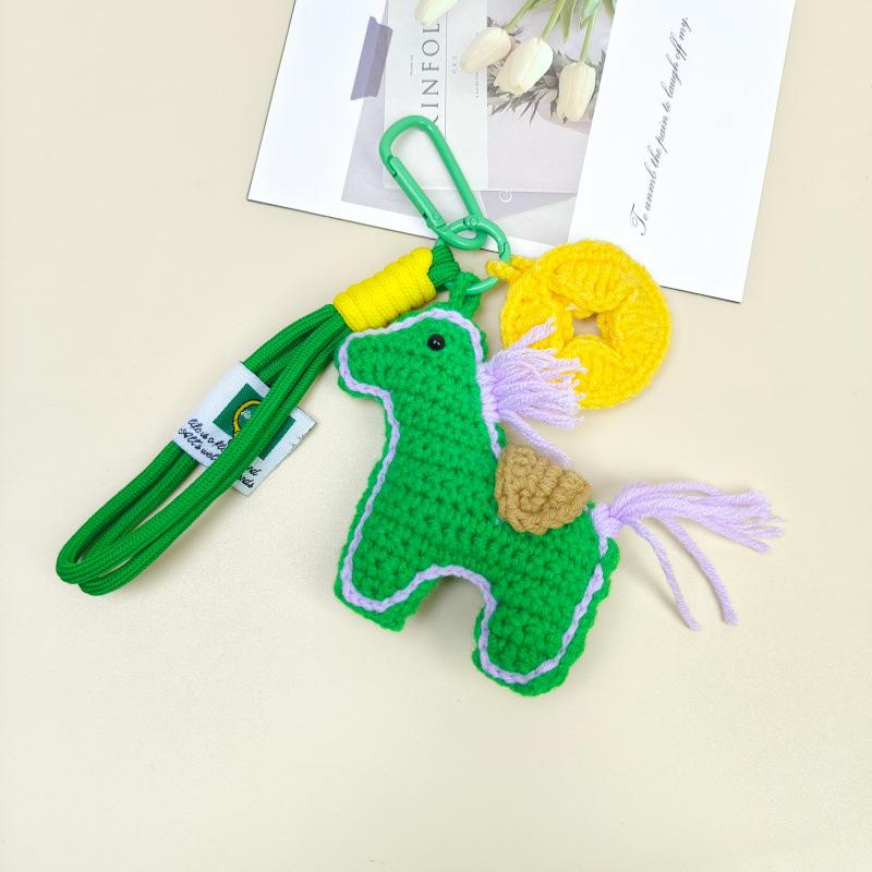 Handcrafted Wool Crochet Horse Keychain - Ideal for Bag Decoration or Event Gifts