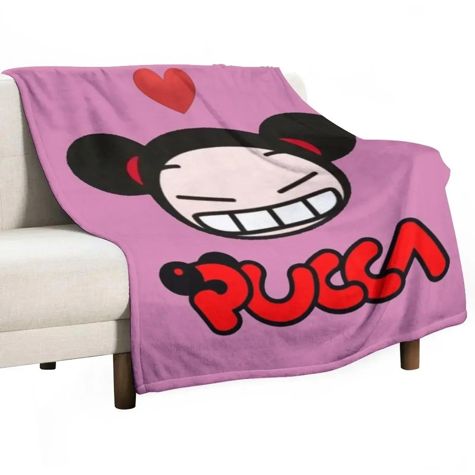 

Pucca Throw Blanket Travel Vintage Weighted christmas gifts Blankets 75x90cm