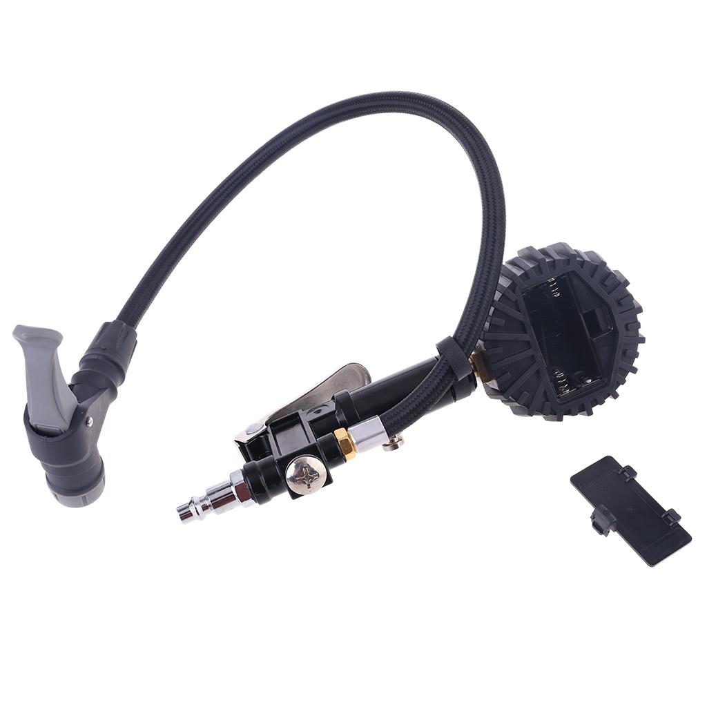 Practical Digital Tire Inflator with Hose Pressure Gauge Heavy Duty Quick Decrease Tire Pressure 0.5 Display Resolution