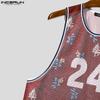 INCERUN Ärmellose Herren-Tanktops aus durchsichtigem Netz mit Print, Racerback