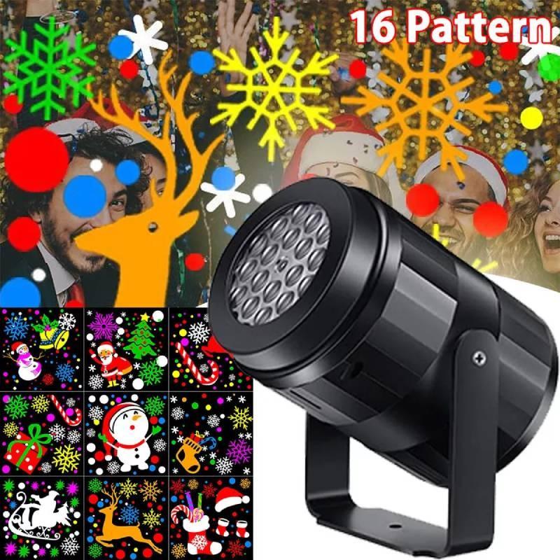 Christmas Lights Projector Xmas Party In Outdoor Snowflake Led Laser Lamp Usb