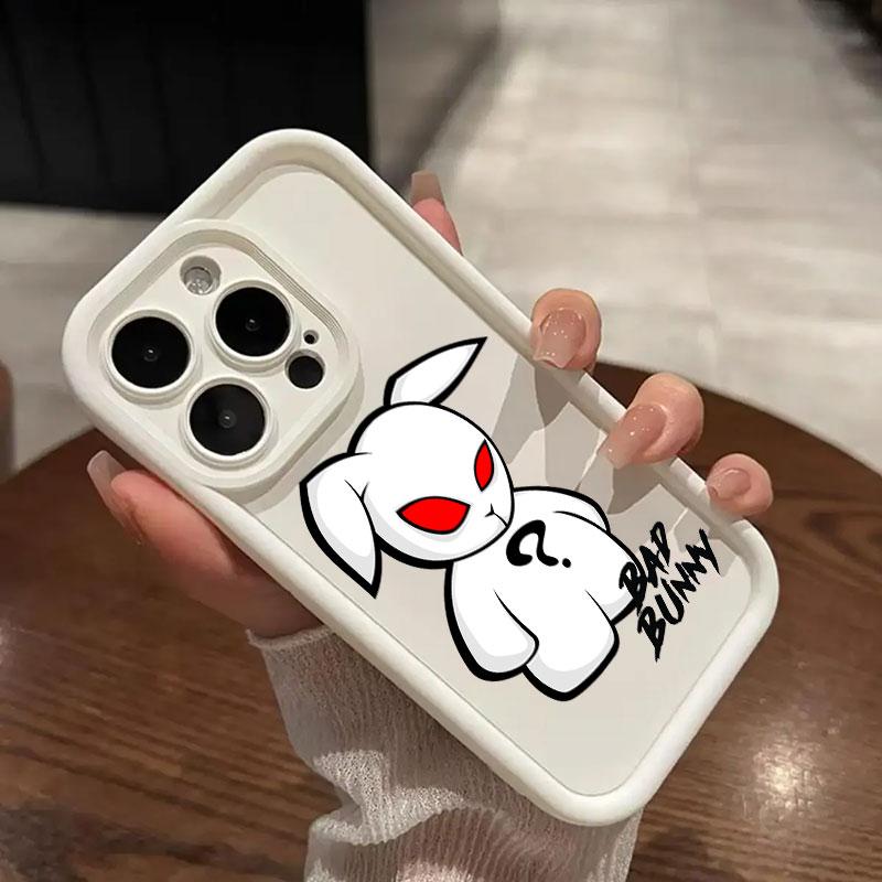 

Bad Bunnys X 100pre Bunny Logo Phone Case for iPhone 16 Cases iPhone 15 14 13 12 Mini 11 Pro Max 16 Plus X Shockproof Back Cover iPhone 12