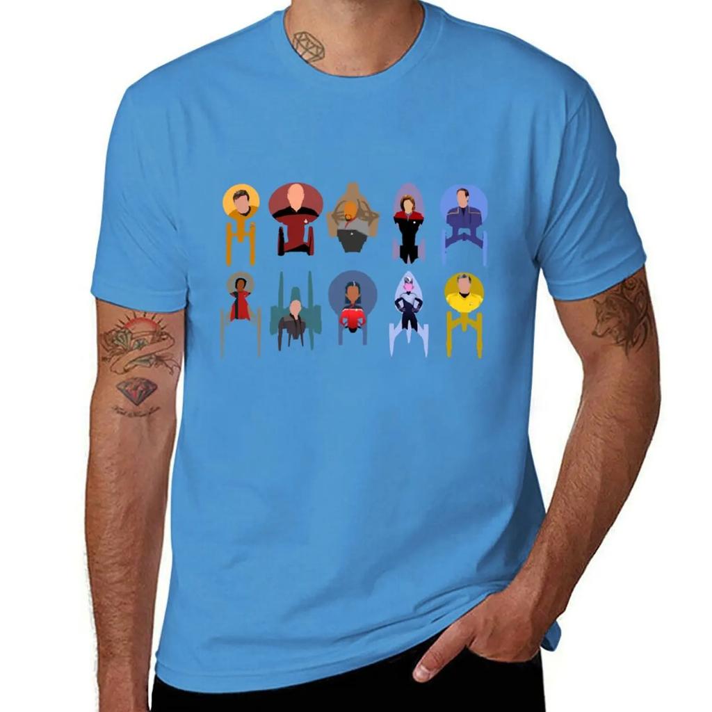 Trek Ships Captains Tshirt Hippie Clothes Summer Top Oversized Anime Figures Unisexs Tall T Shirts