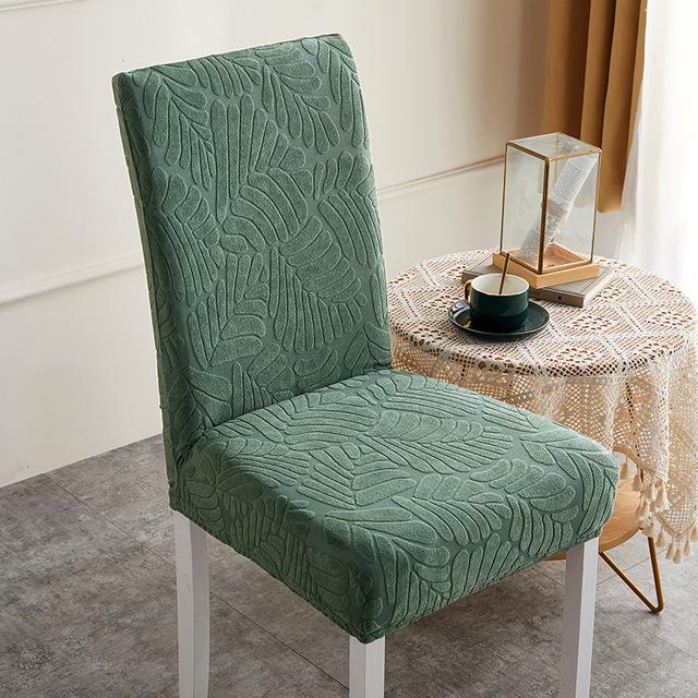 Jacquard Chair Cover Solid Color Stretch Full -Inclusive Chair Chair Seat Cover Dustproof Family Space Decoration Protective Cover