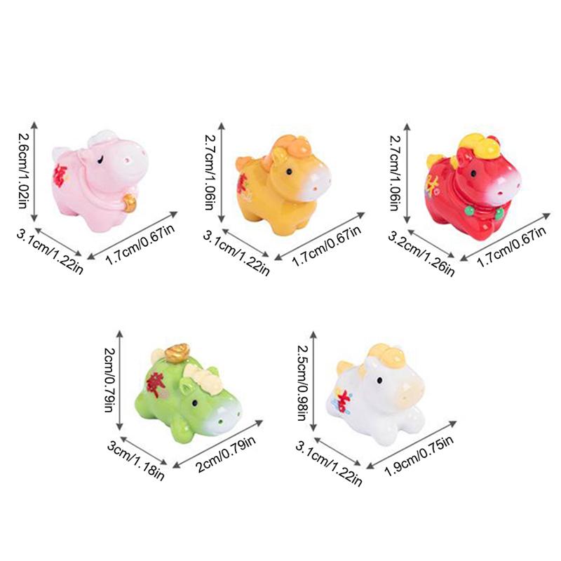2026 Pferdejahr Miniatur Ornamente Tierkreis Cartoon Glückliches Pony DIY Autodekoration Frühlingsfest Büro Schreibtischdeko Ornamente