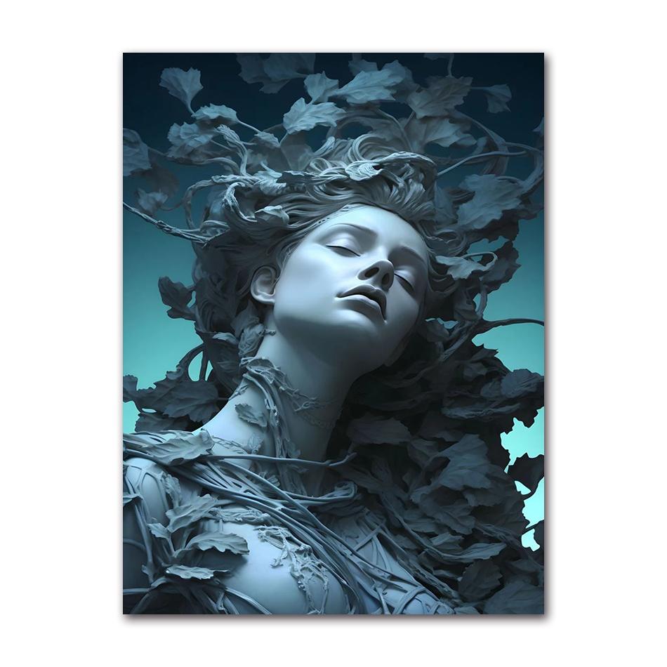 David Sculpture Lion Marcus Aurelius Sculpture Lady Justice Posters Canvas Painting Print Wall Art Aesthetic Home Decor Cuadros