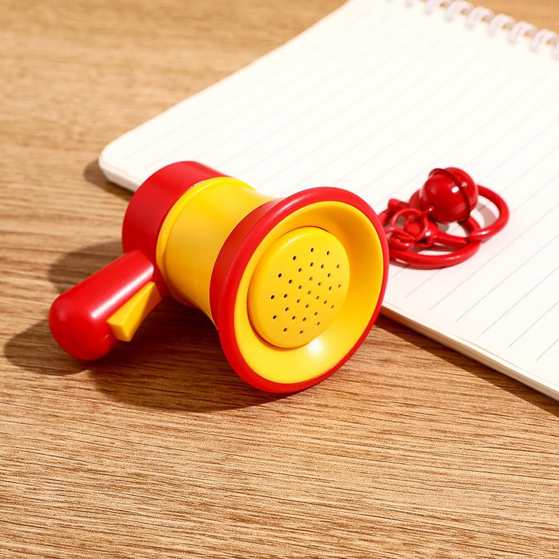 

Cute Mini Megaphone Recording Keychain Funny Handheld Horn Toys Keyring Creative Voice Changer Speaker Key Holder Bag Pendant