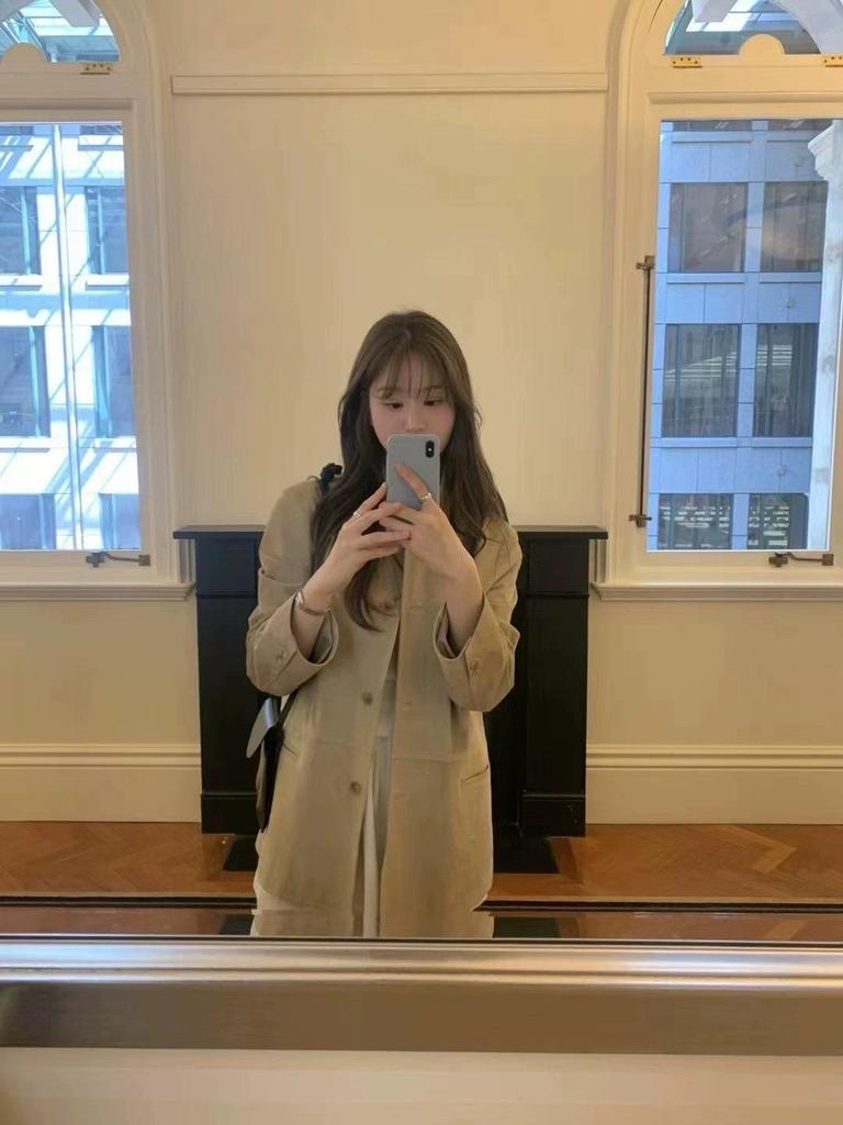 In-Stock Suede Lapel Jacket - Korean Style, Mid-Length, Khaki, Autumn Retro, Loose Fit
