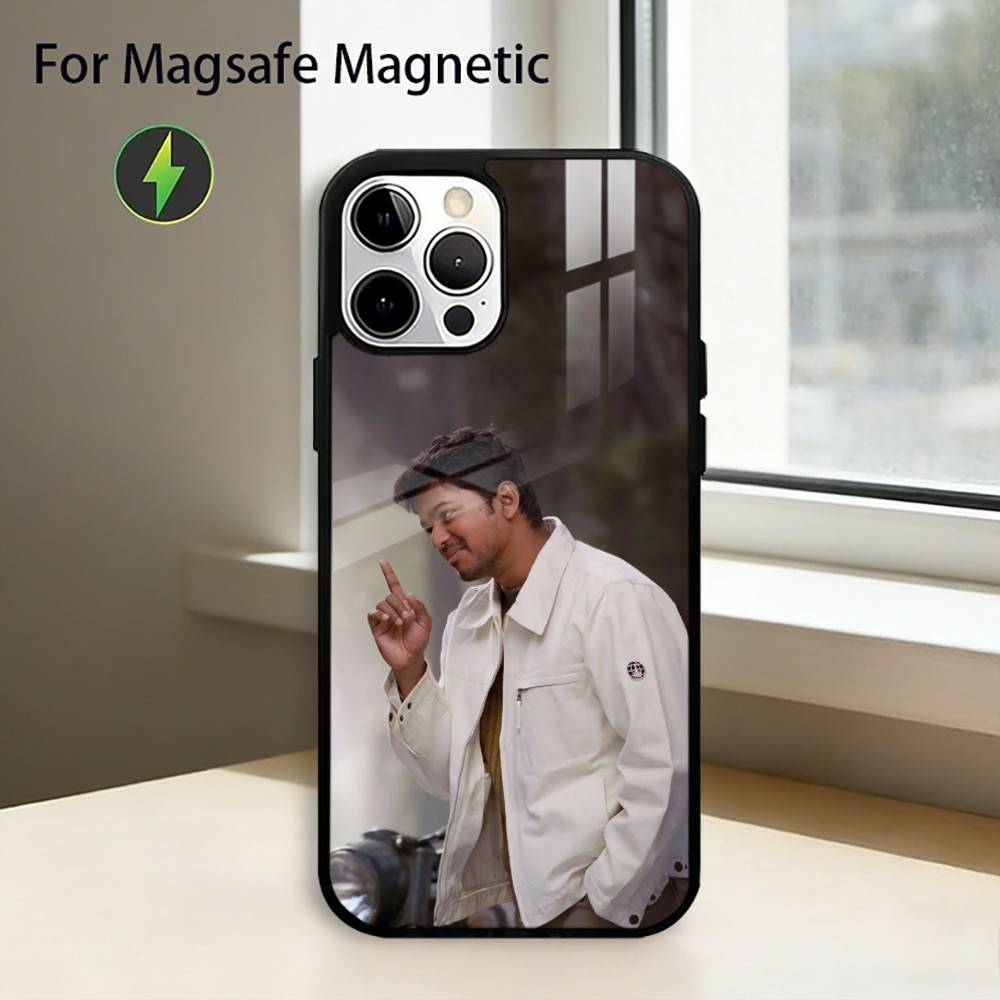 

S-Singer Thalapathy Vijay Phone Case For iPhone17,16,15,14,13,12,11 Plus,Pro Magnetic with Magsafe Wireless Charging iPhone14