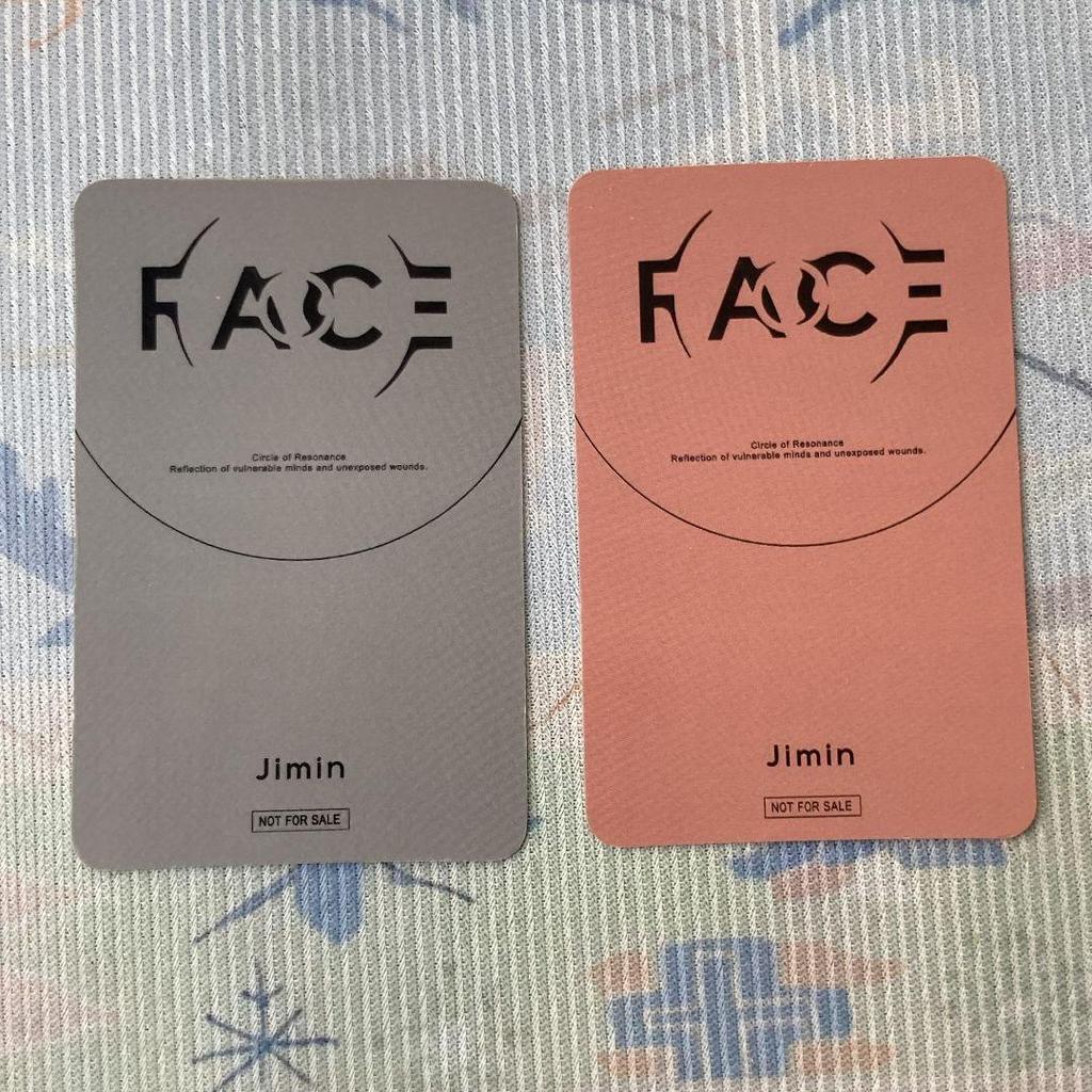 [USED] Jimin JIMIN FACE Universal BTS Lucky Drop Trading Cards (2 pieces)