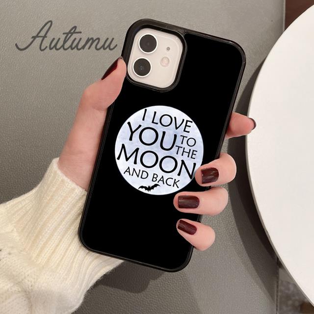 I Love You To The Moon And Back Phone Case for iPhone 11 12 13 14 Pro Max Mini XR XS SE 2020 7 8 Plus Galaxy S21 S22 Shell
