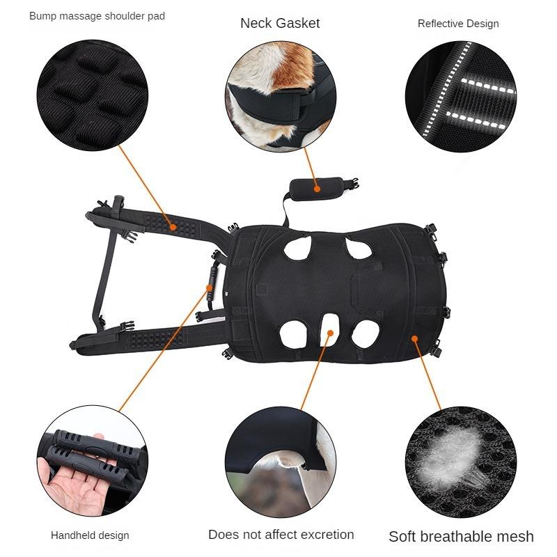 New Big dog travel backpack multifunctional outdoor disabled dog walking stretcher medium and large dog travel assistance tool
