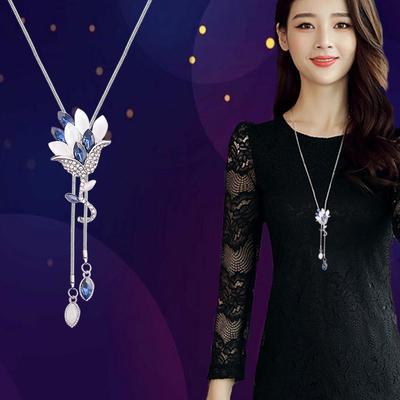 Necklace Long Temperament Lady Pendant Accessories Dress Sweater Korean Jewelry Necklace