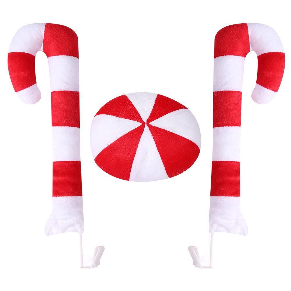 European And Stylish American Christmas Tree Ornaments For Cars With Candy Cane Design