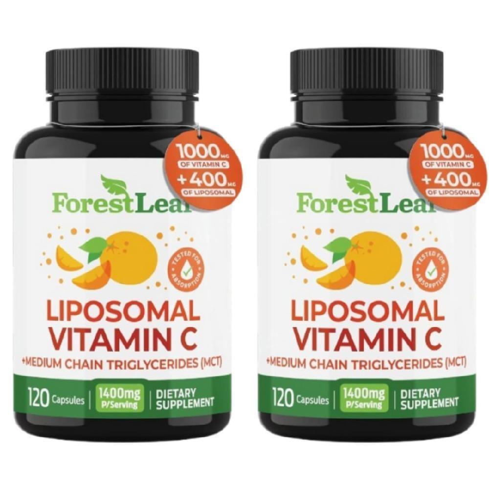 Forest Leaf Liposomal Vitamin C 1400mg 120 Capsules 2 pcs