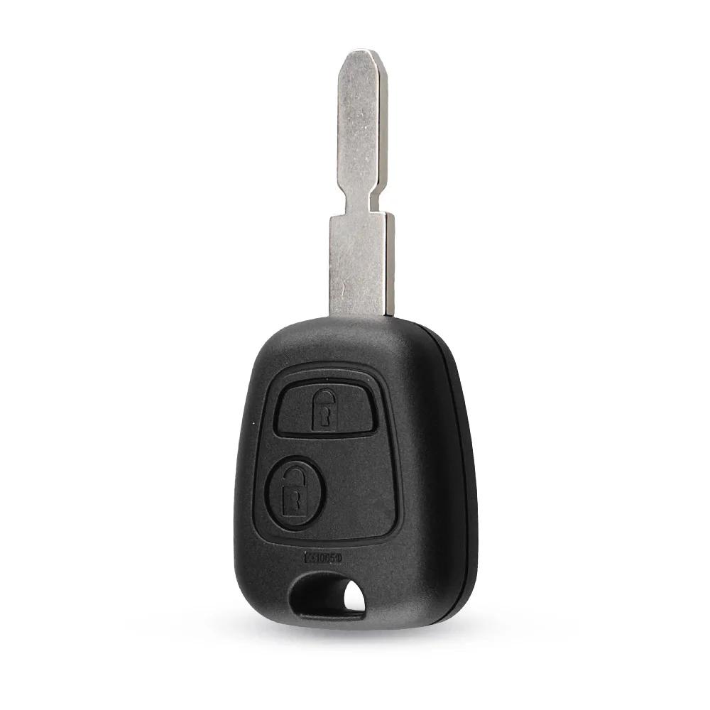 Para 206 106 107 207 307 407 306 406 Chaveiro Remoto de Carro com 2 Botões Capa Concha Fob Para Citroen C1 C2 C3 C4 Xsara Saxo Picasso