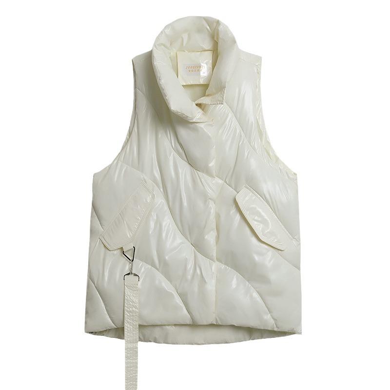 Neue modische Damen Daunen Baumwolle Weste Weste Weste locker und vielseitig Oberbekleidung Baumwolle Weste