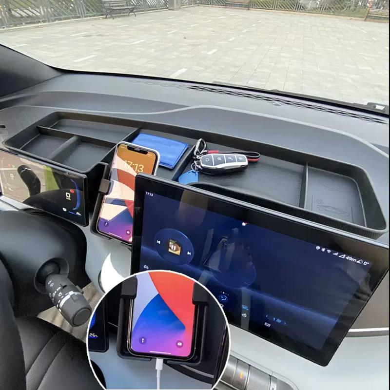 For BYD Seagull Dolphin Mini 2025 2024 Automotive Interior Instrument Panel Storage Box Paper Towel Storage Behind the Screen