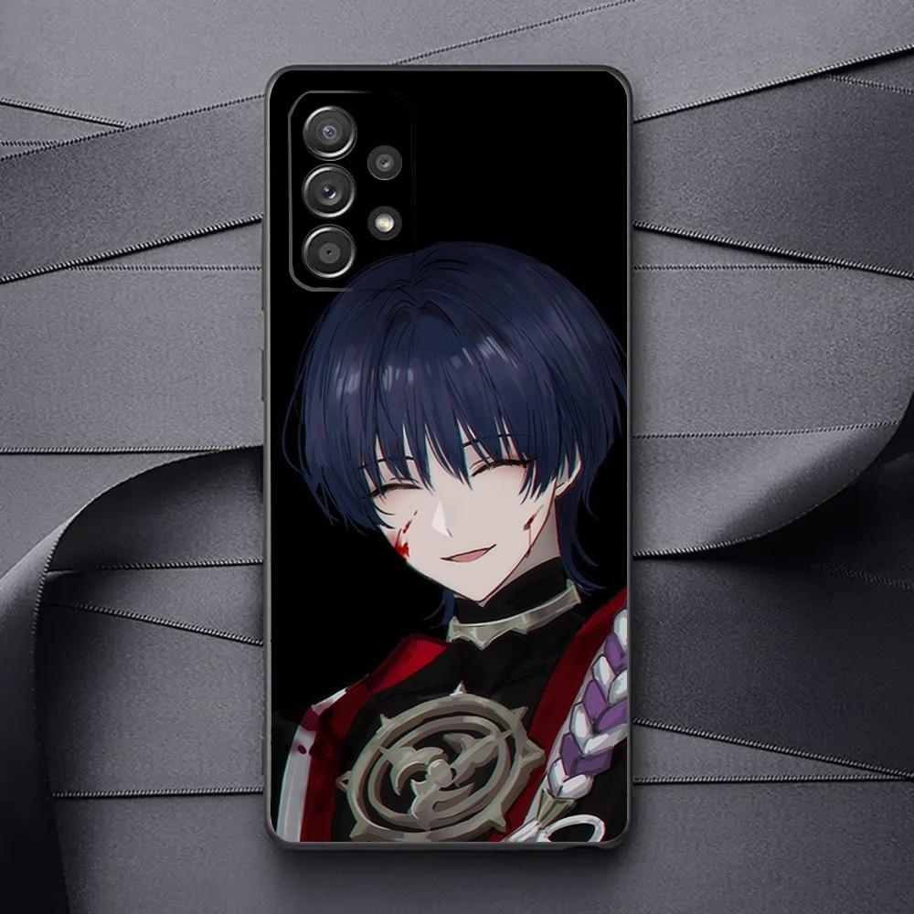 Scaramouche Genshin Impact Phone Case For Samsung Galaxy A13,A21s,A22,A31,A32,A52,A53,A71,A80,A91 Soft Black Phone Cover