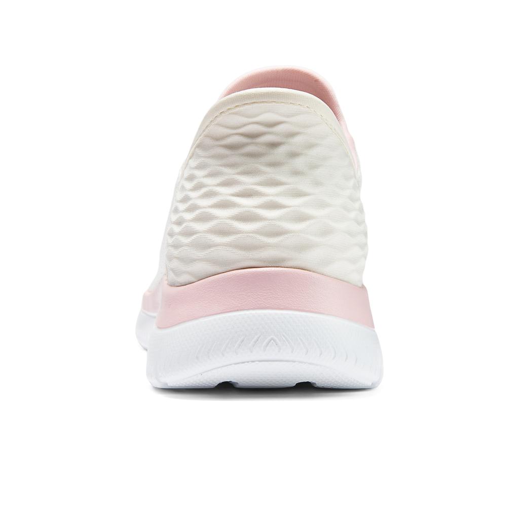 Skechers Summits Hands Free Slip Ins Mesh, Textile Low top Casual Shoes Women's Pink White 150123-NTPK
