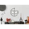 Large World Map Wall Clock, Metal Minimalist Modern Clock, Round Silent Non-Ticking Battery Operated Wall Clocks for Living Room/Home
