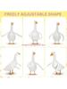 Bendable Gooses Costume Wing Soft Plush Fabric Rustproof Wire for 23-28" Gooses