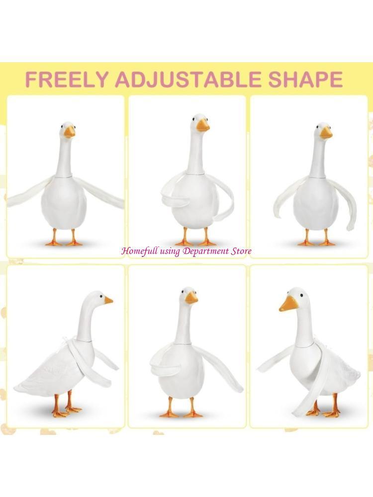 Bendable Gooses Costume Wing Soft Plush Fabric Rustproof Wire for 23-28" Gooses