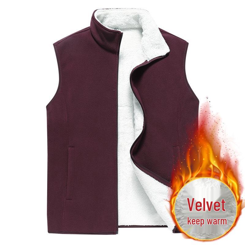 Herren Fleece-gefütterte ärmellose Weste - Herbst/Winter lässige Sport-Außenbekleidung