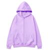 Unisex Solid Color Zip-Up Hooded Sweatshirt Cardigan