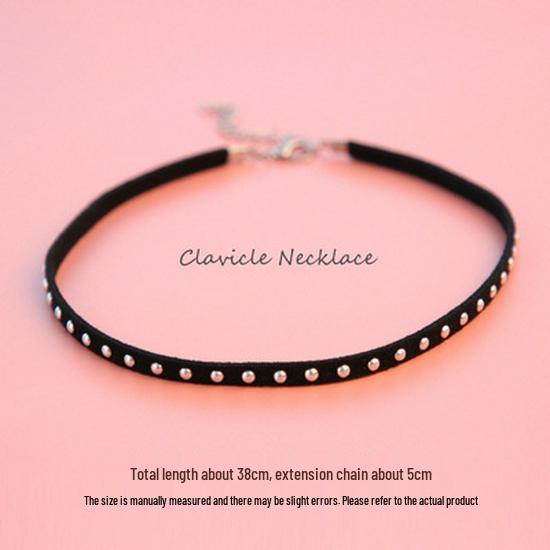 

Японская и корейская мода Черное кружевное колье-чокер - Элегантная женская цепочка для ключицы с феей в стиле знаменитостей