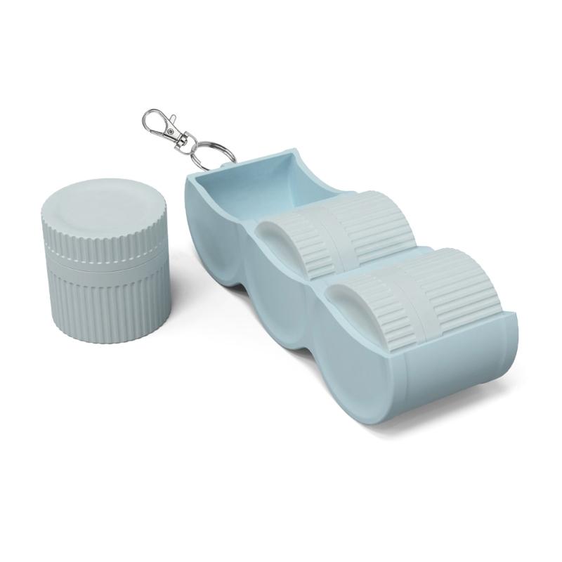 

Friendly Reusable Silicone Cosmetic Jars With AntiLeak Design Travel Bottles For Lotion Shampoo Cream Organization синій