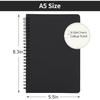 EUSOAR A5 Spiral Notebook, 6 Pack 5.5" X 8.3" 120 Pages Hardcover Lined Travel Writing College Ruled Notebooks, Memo Notepad Sketchbook, Students