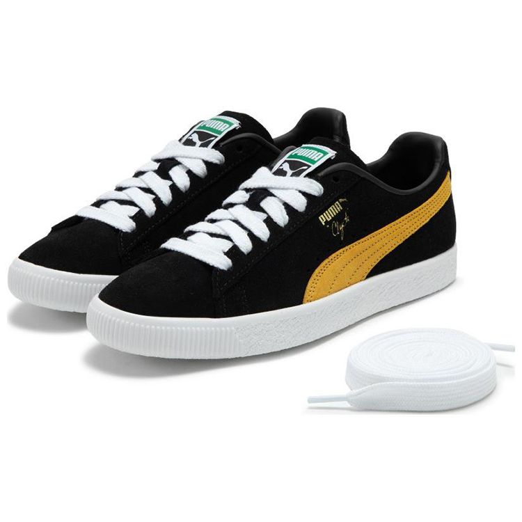 Puma Clyde OG Black Yellow Unisex Sneakers 391962-05