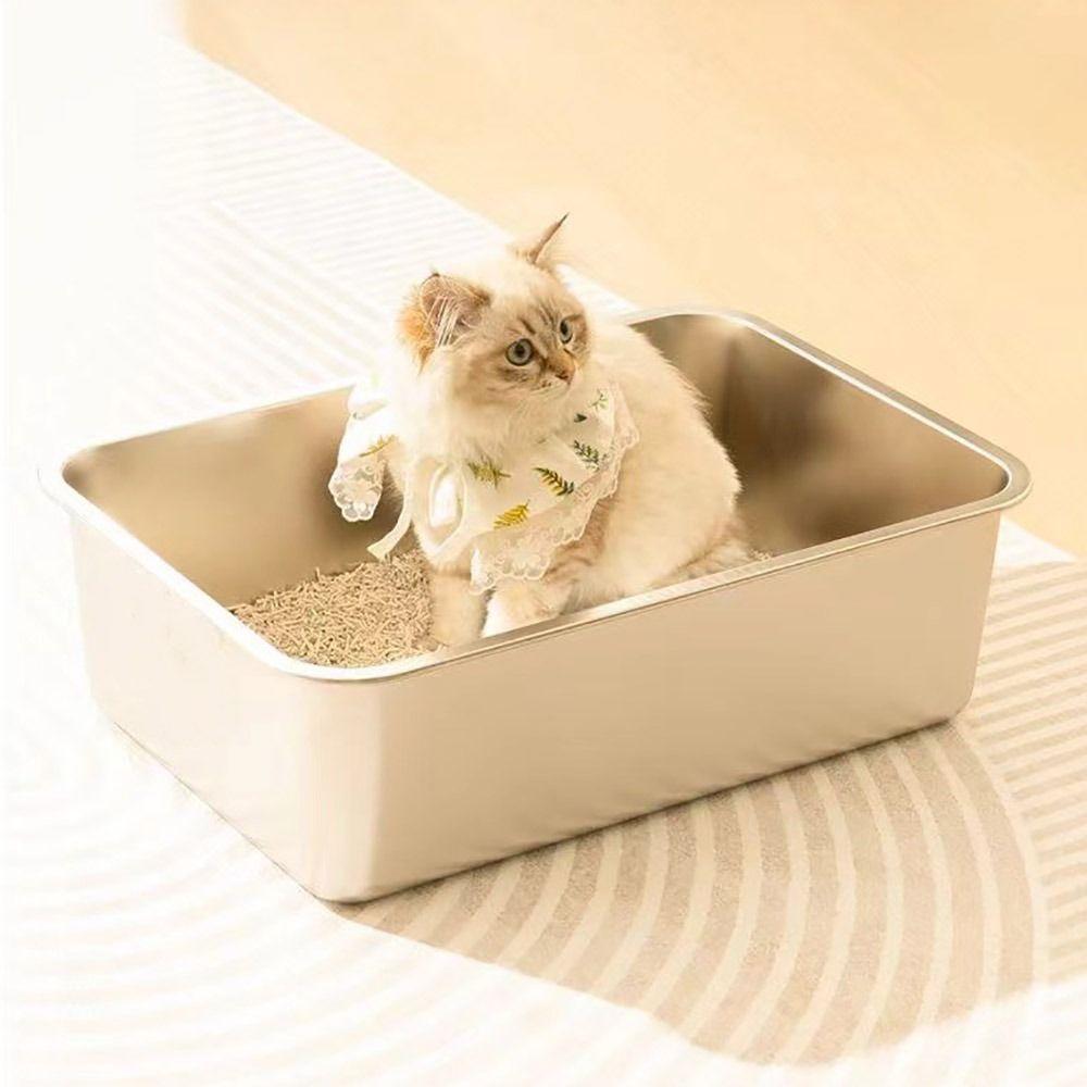 WC per Gatti di Grande Capacità Facile da Pulire Toilette per Gatti Nuova Lettiera per Gatti Gatto