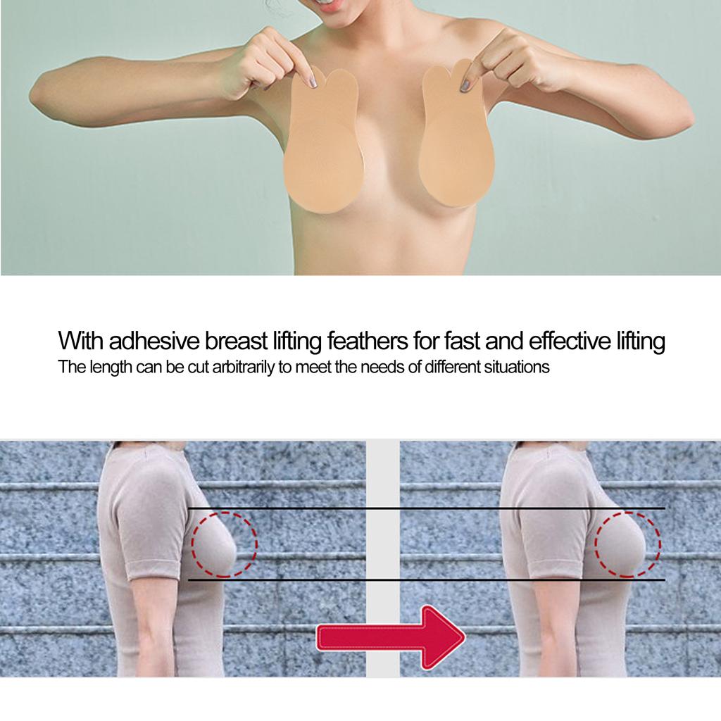 4pcs Reusable Adhesive Pasties Breast Lifting Washable Adhesive Concealing Bra for PartyM