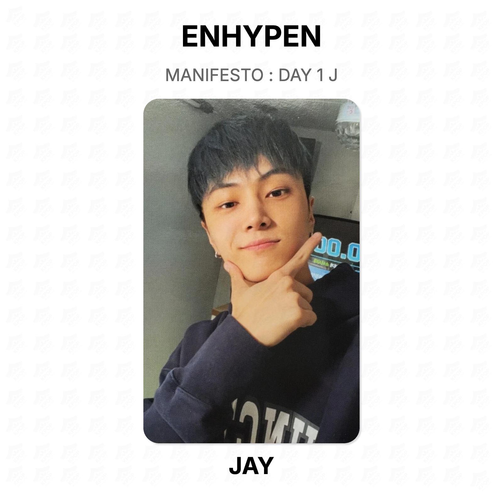ENHYPEN MANIFESTO : DAY 1 J Official Photocard JAY