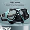 Snorkelling Gear Set Diving Mask Snorkel Set with Large Frame Silicone Skirt Anti Fog Tempered Glass Lens Full Dry Top Snorkel with Splash Guard