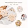 Wooden Newborn Growth Commemorative Card Infant Birth Month Recording Card  Photography Accessories