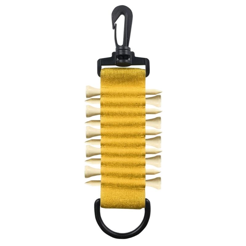 Golfing Tees Holder for Golfing Glove Golfing Organizers Accessory Self Adhesive Golf Tees Organizers with Belt Clip