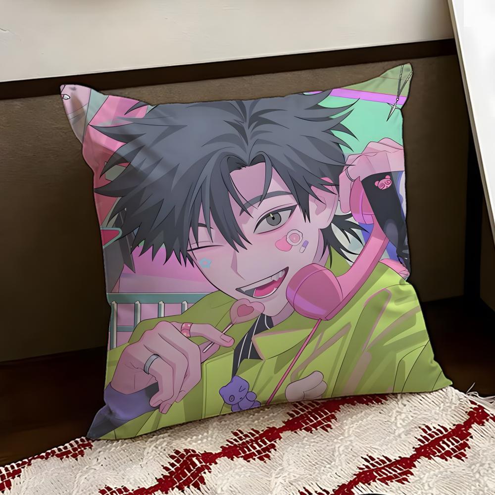 LINK CLICK anime Cushion Cover Reversible Soft Durable Pillow Cover Home  Car MultiScene Use for Daily Comfort