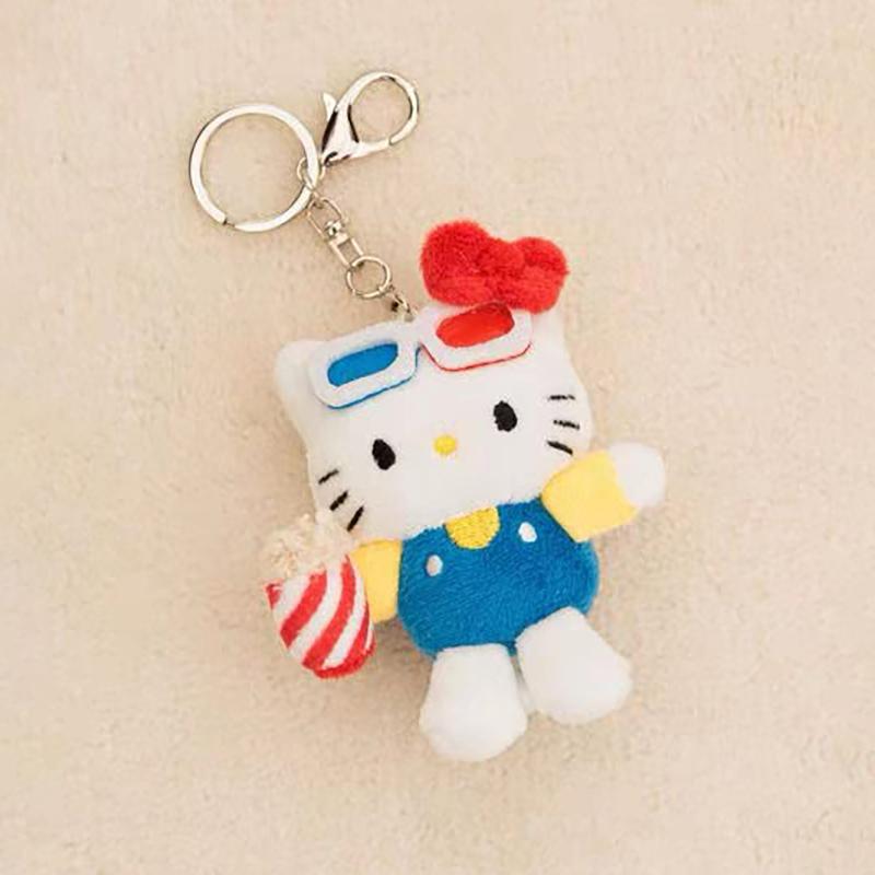 Swimming Ring Hello Kitty Plush Toy Keychain Sanrio Kt Cat Soft Stuffed Doll Pendant Backpack Bag Decor Kid Gift
