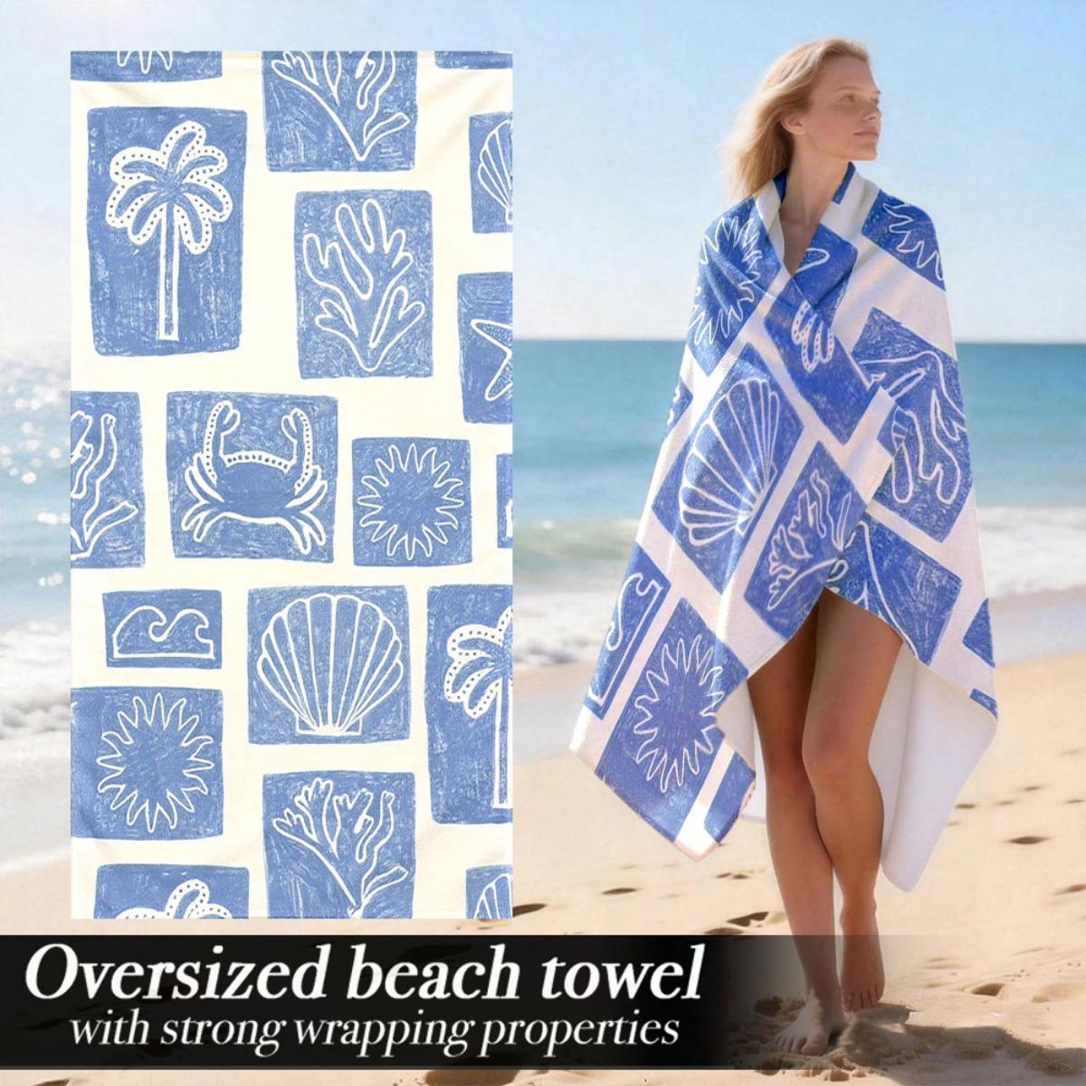 

Abstract Color Splash Oversized Beach Towel – Plush & Absorbent, Modern Design for Home & Easter Gift Use W30*H60(CM)