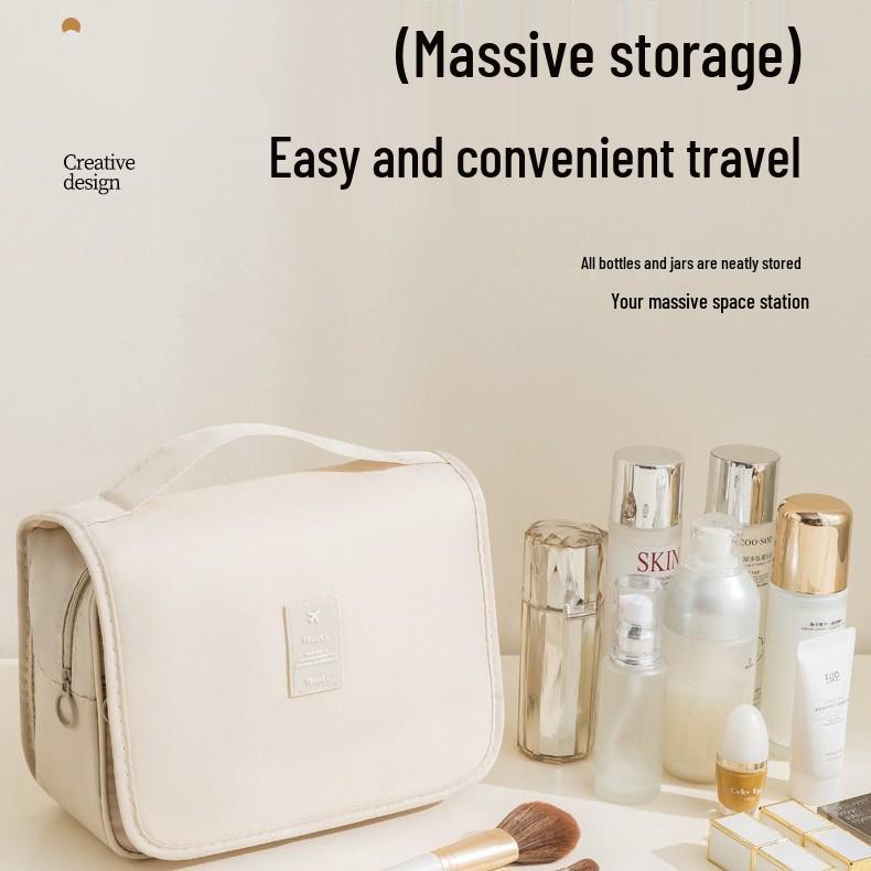 Portable Travel Toiletries Bag - Large Capacity, Wet/Dry Separation, Handheld Storage Case for Makeup & Wash Items