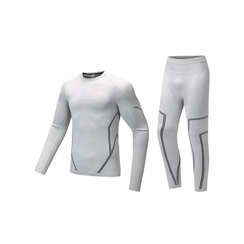 

Anta Comfortable Pullover Round Neck Long Sleeve Top Simple Straight Leg Versatile Casual Sports Suit Men suit Ice-Blue-Gray Basic-Black 952517202-1 M