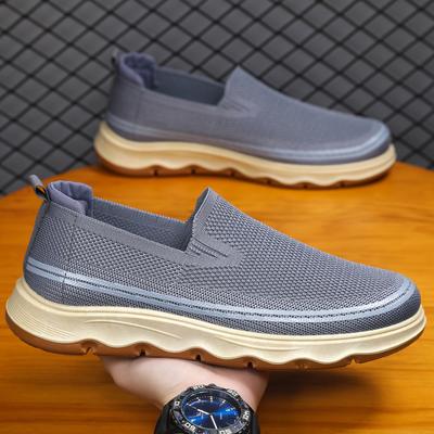 Fliegende gewebte Schuhe in großer Größe, neue faule Schuhe, atmungsaktive und leichte Schuhe mit dicker Sohle und dünnem Netzgewebe, Netzschuhe