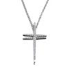 925 Sterling Silver Elegant Zircons Cross Pendant Necklace For Women Men Christian Clavicle Chain Party Jewelry Fine Gifts